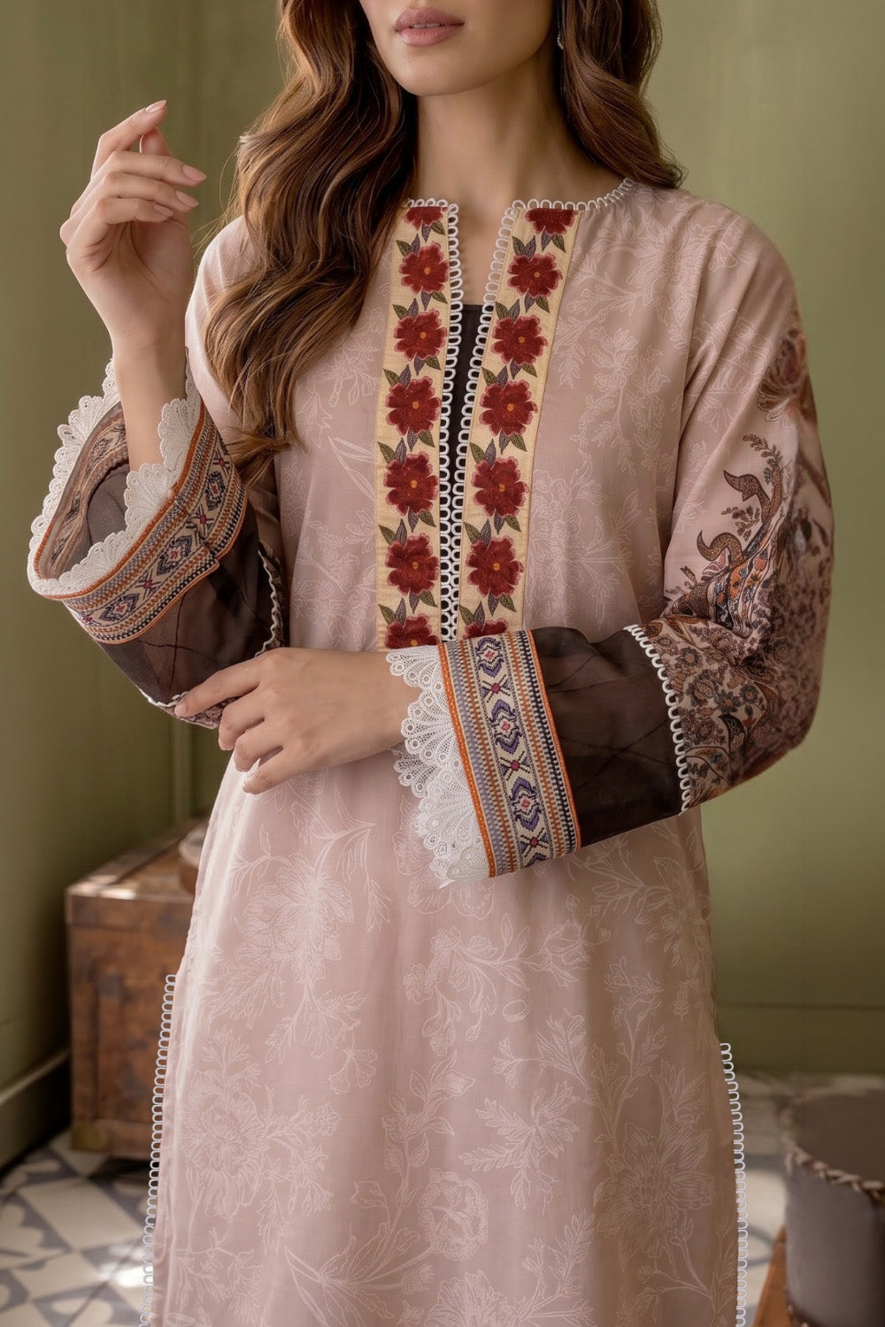 3 Piece - Digital Printed Lawn Suit P001184