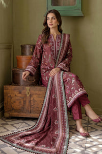 3 Piece - Embroidered Digital Printed Lawn Suit U001231 (Unstitched and Stitched)