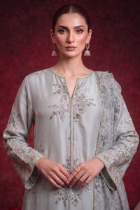 3 Piece - Premium Pure Tussar Silk Embroidered Suit LFP1170