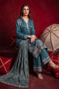 3 Piece - Premium Pure Tussar Silk Embroidered Suit LFP1153