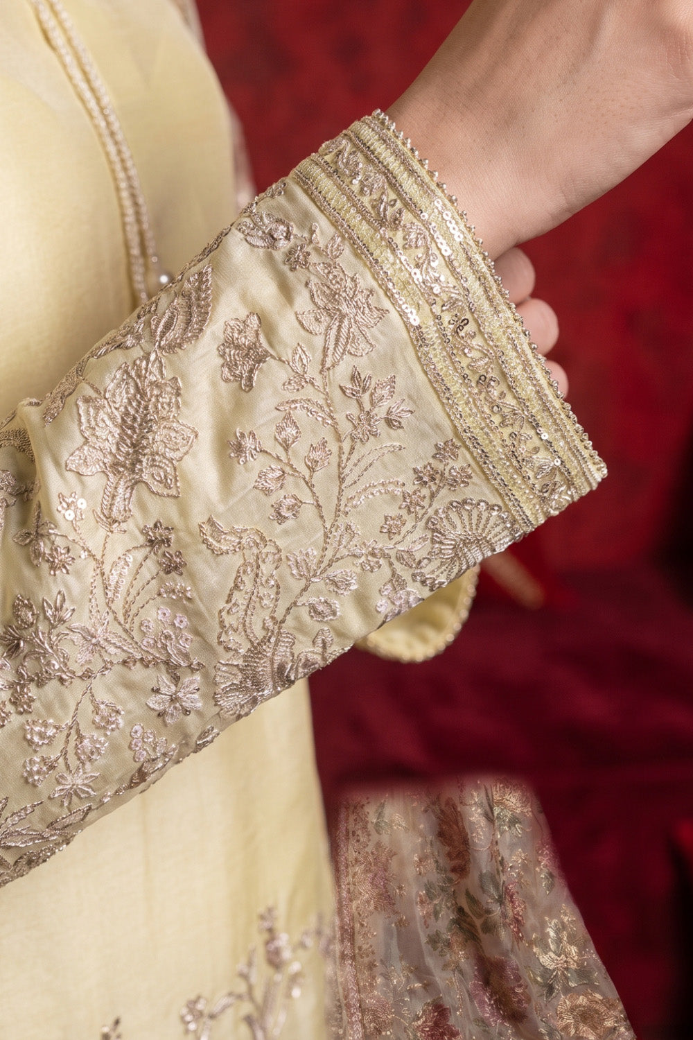 3 Piece - Premium Pure Tussar Silk Embroidered Suit LFP1171
