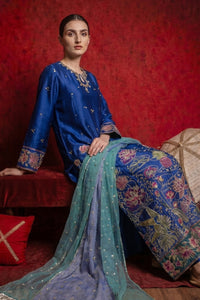 3 Piece - Premium Pure Sheesha Silk Embroidered Suit LFP1150