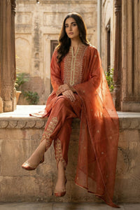 3 Piece - Premium Pure Silk Embroidered Suit LFP1146