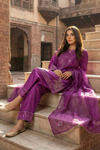 3 Piece - Premium Pure Silk Embroidered Suit LFP1148