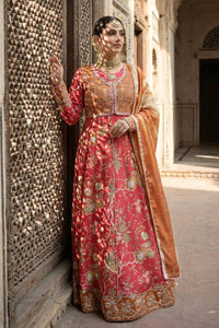 2 Piece - Embroidered Printed Shamoz Silk Suit LFP1151