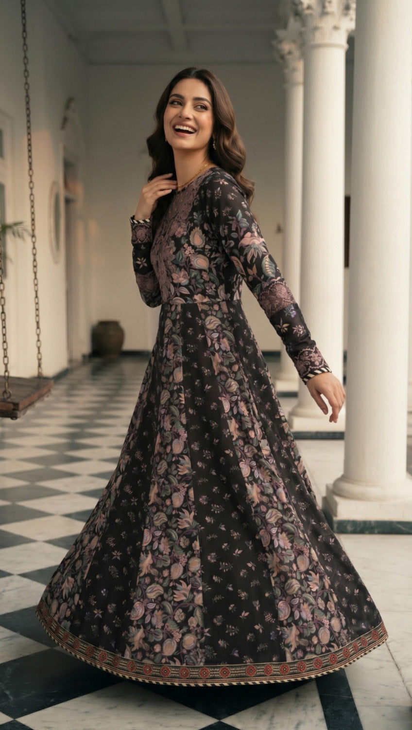 2 Piece - Embroidered Digital Printed Lawn Suit P001229