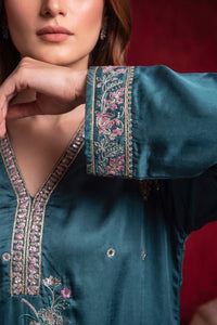 3 Piece - Premium Pure Tussar Silk Embroidered Suit LFP1153