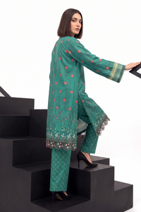 3 Piece - Embroidered Digital Printed Lawn Suit P001240