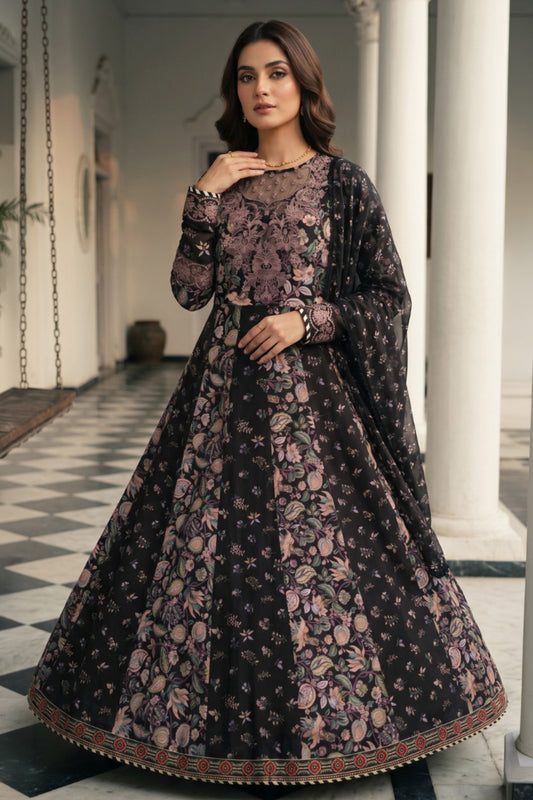 3 Piece - Embroidered Digital Printed Lawn Suit P001229