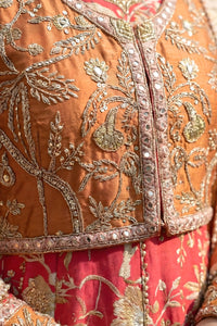 2 Piece - Embroidered Printed Shamoz Silk Suit LFP1151