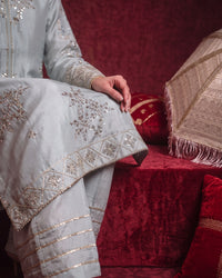 3 Piece - Premium Pure Tussar Silk Embroidered Suit LFP1170