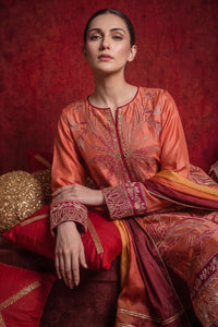 3 Piece - Premium Pure Tussar Silk Embroidered Suit LFP1152
