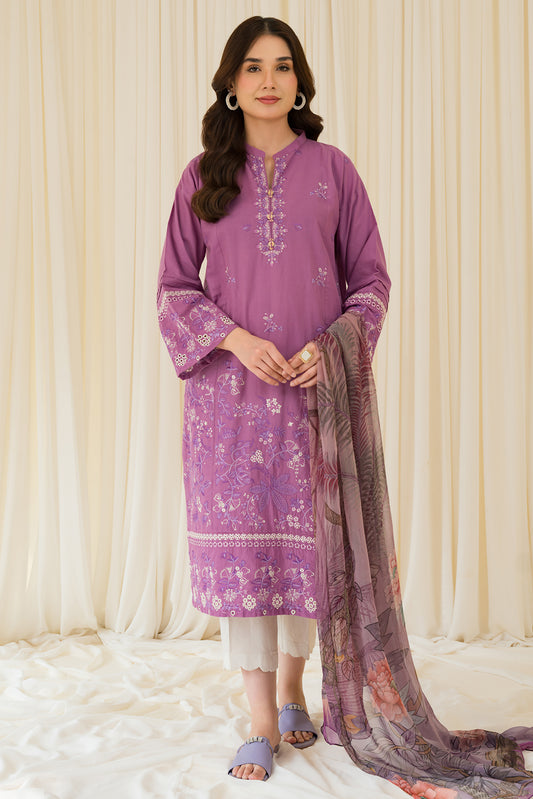 2 Piece - Embroidered Cambric Suit P0799