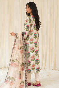 3 Piece - Digital Printed Linen Suit P0827A