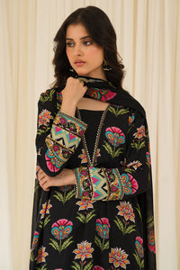 3 Piece - Digital Printed Linen Suit P0827