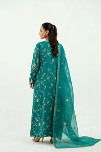 3 Piece - Embroidered Raw Silk Suit LFP1134