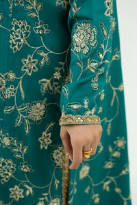 3 Piece - Embroidered Raw Silk Suit LFP1134