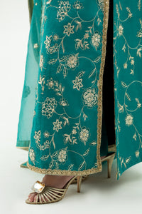 3 Piece - Embroidered Raw Silk Suit LFP1134