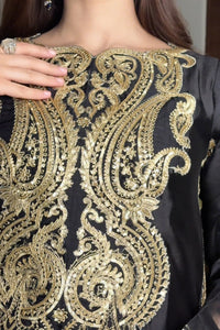 3 Piece - Premium Pure Silk Embroidered Suit LFP1145