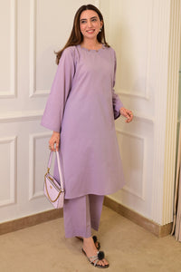 2 Piece - Lawn Suit CT009 Lilac