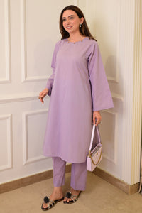 2 Piece - Lawn Suit CT009 Lilac