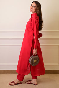 2 Piece - Lawn Suit CT011 Red