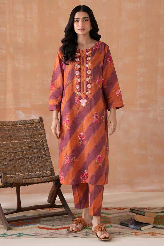 2 Piece - Embroidered Lawn  Suit P1097