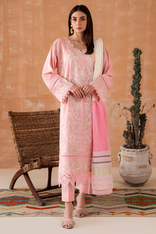 3 Piece - Embroidered Dobby Suit P1032