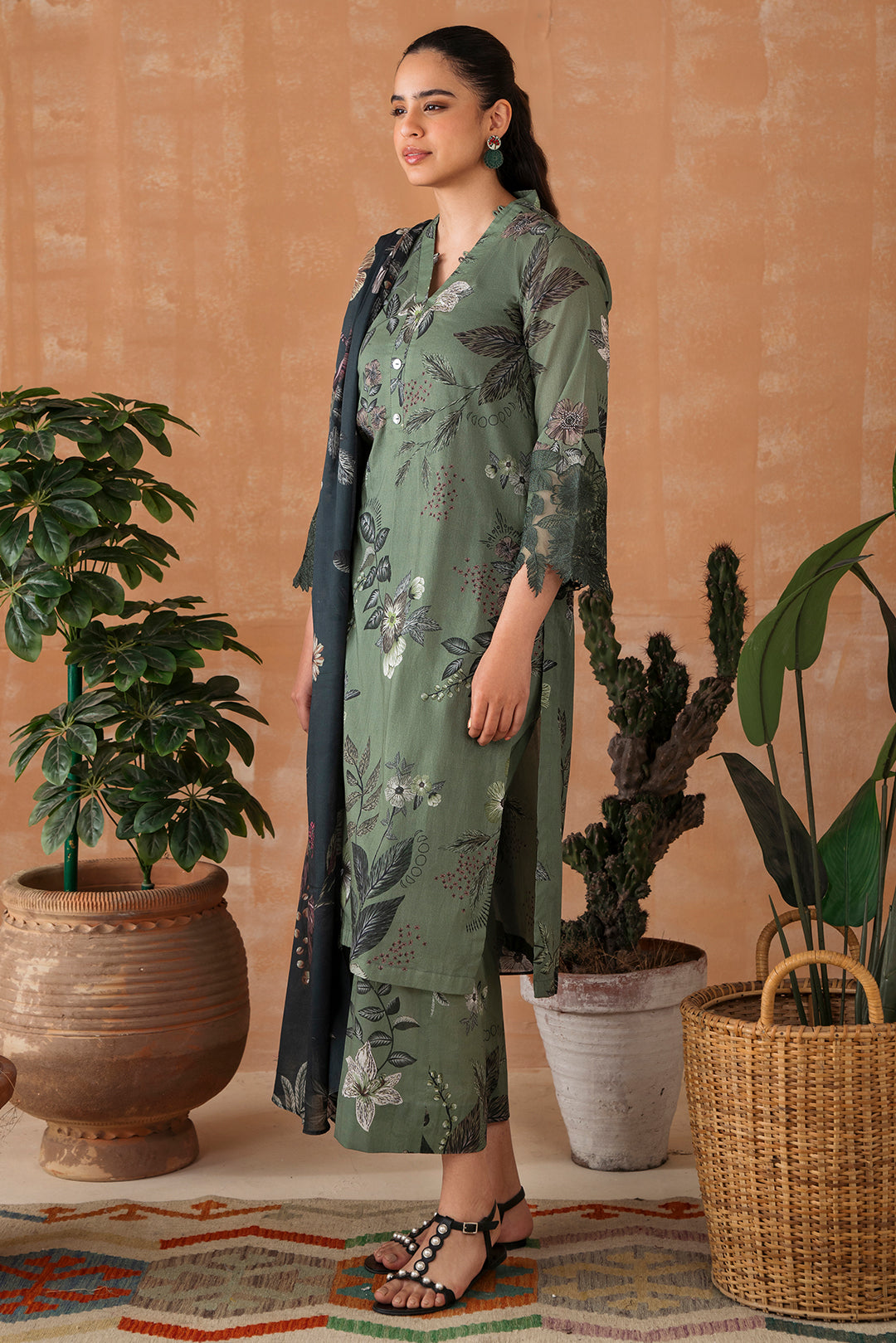 3 Piece - Embroidered Lawn  Suit P1105
