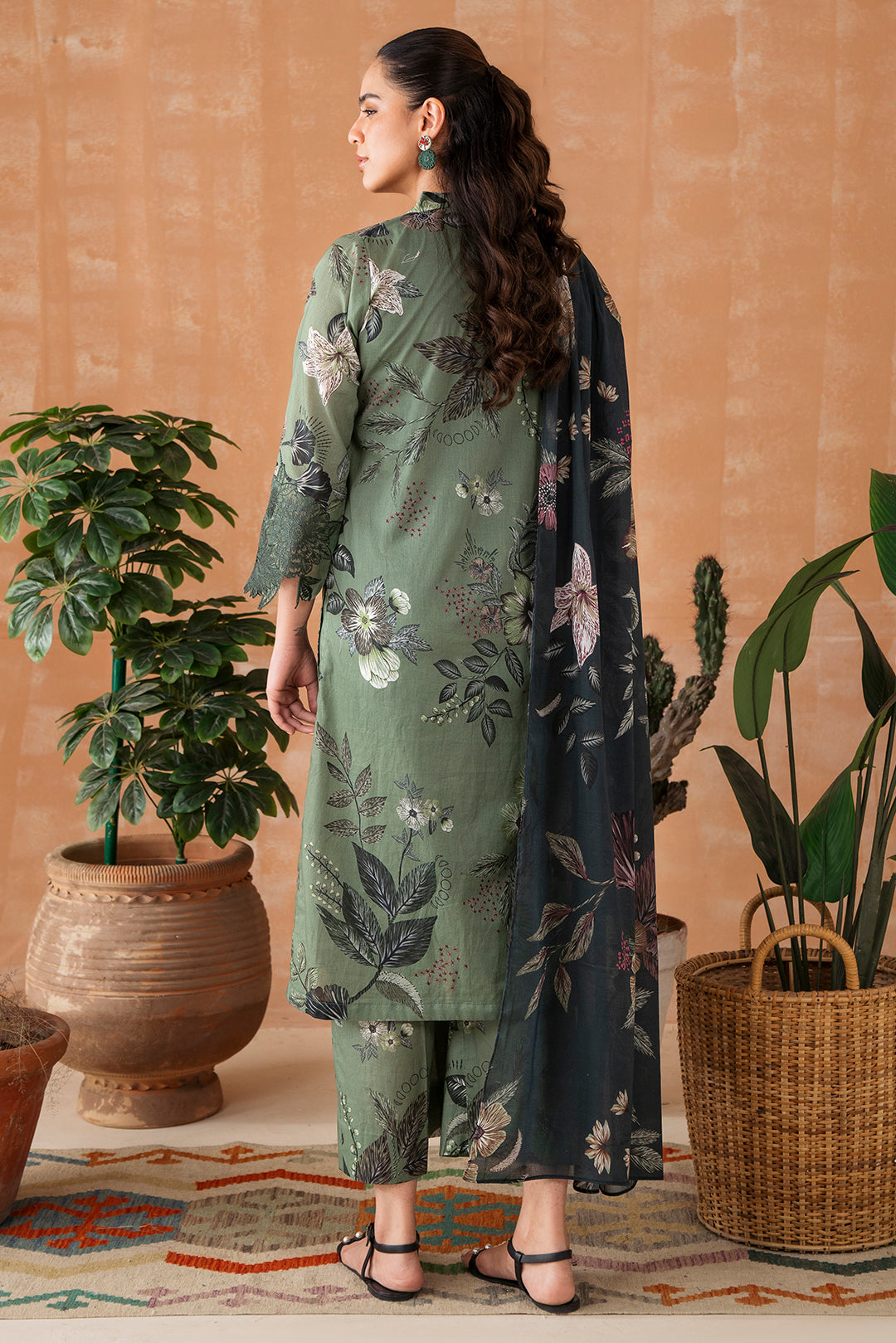 3 Piece - Embroidered Lawn  Suit P1105