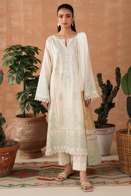 3 Piece - Embroidered Dobby Suit P1060