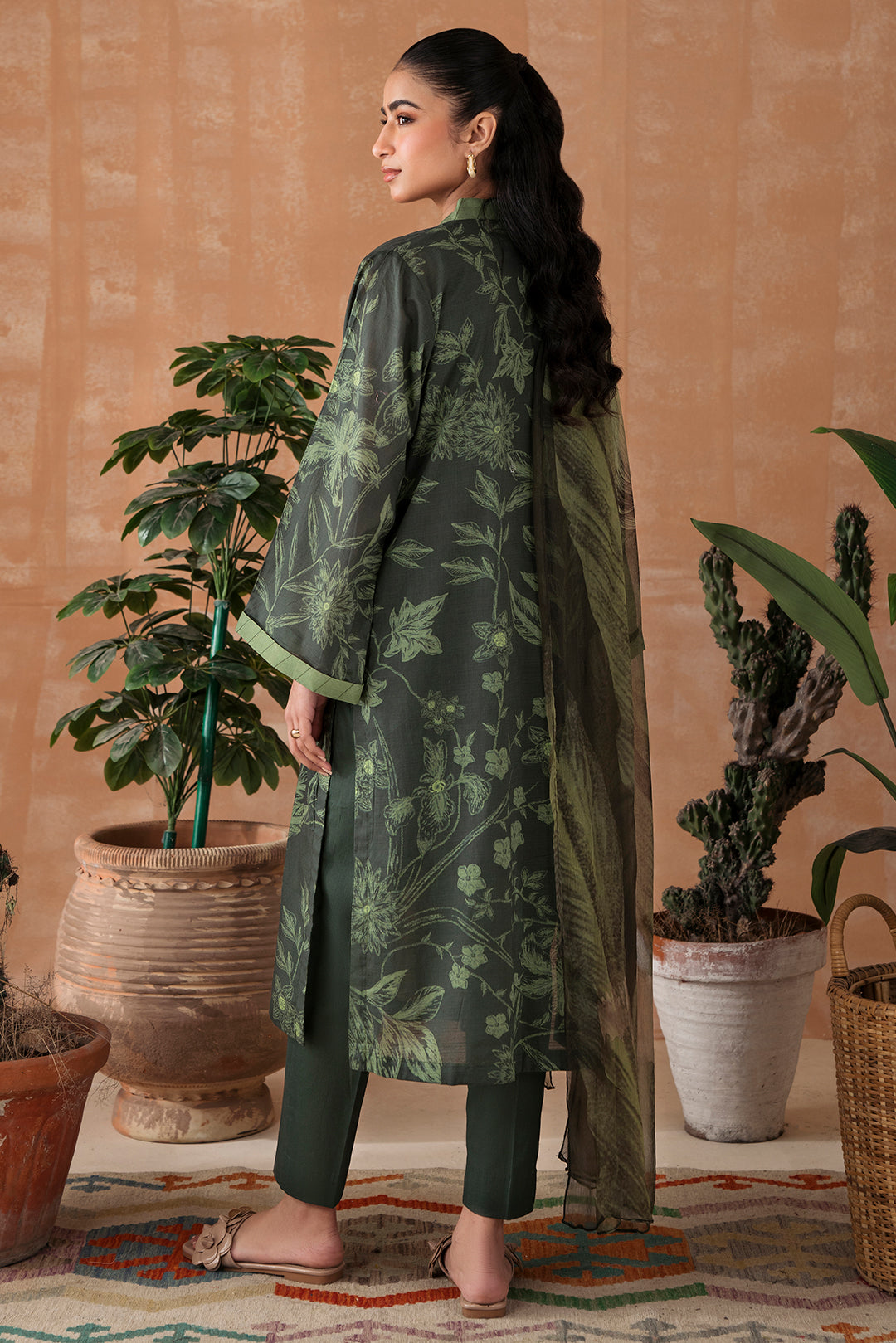 3 Piece - Digital Printed Lawn Texture Suit P1050A