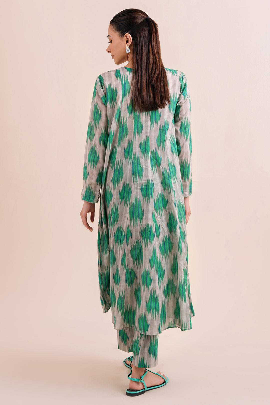 2 Piece - Digital Printed Textured Lawn  Suit P1043