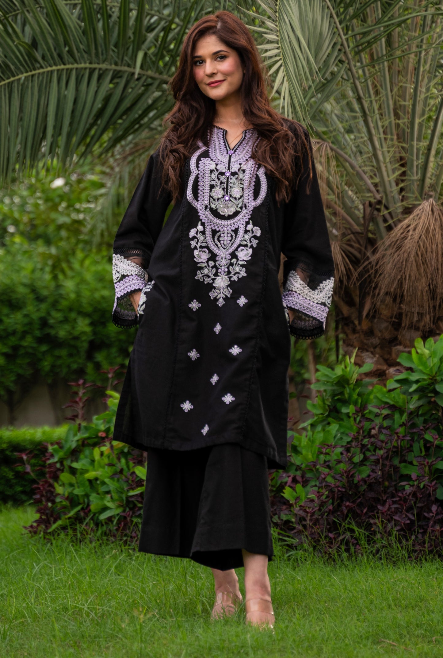 2 Piece - Embroidered Khaddar Suit P0877