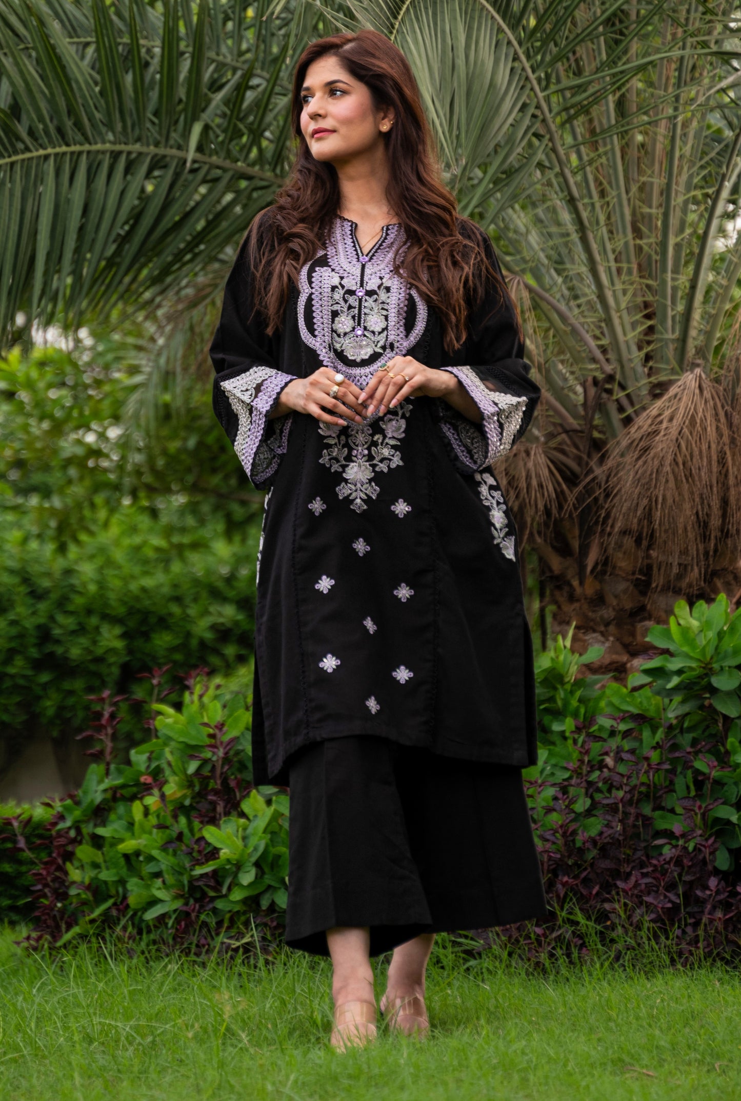 2 Piece - Embroidered Khaddar Suit P0877