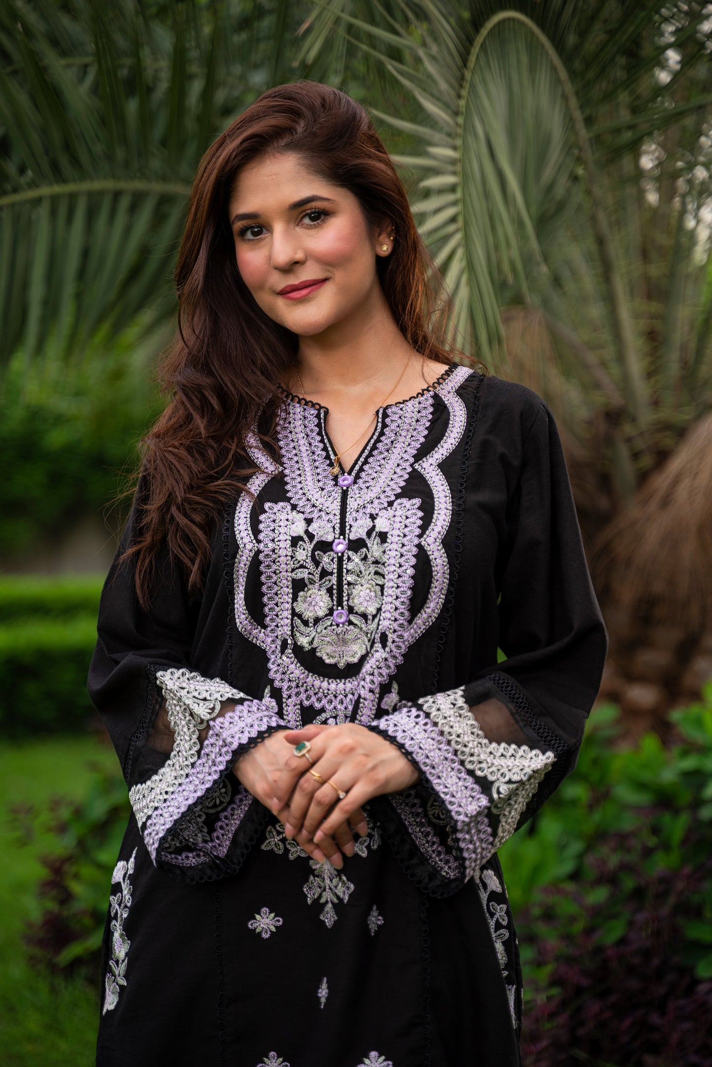 2 Piece - Embroidered Khaddar Suit P0877