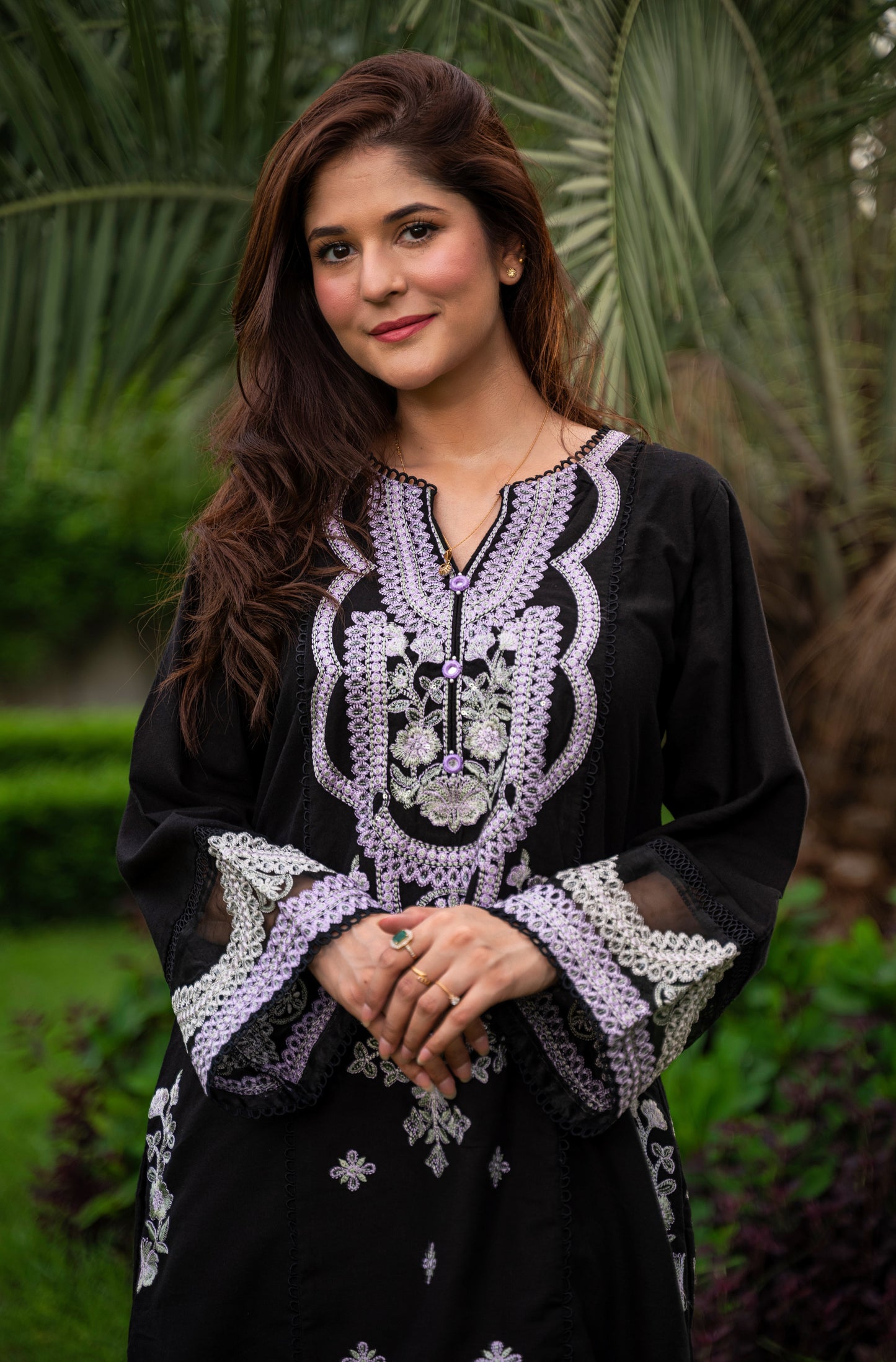 2 Piece - Embroidered Khaddar Suit P0877