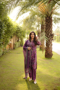 3 Piece - Embroidered Digital Printed Lawn Suit P001246