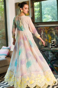 1 Piece - Dyed Embroidered Georgette Shirt L0291