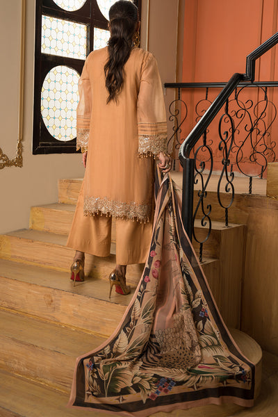 4 Piece - Dyed Embroidered Organza Suit L0776