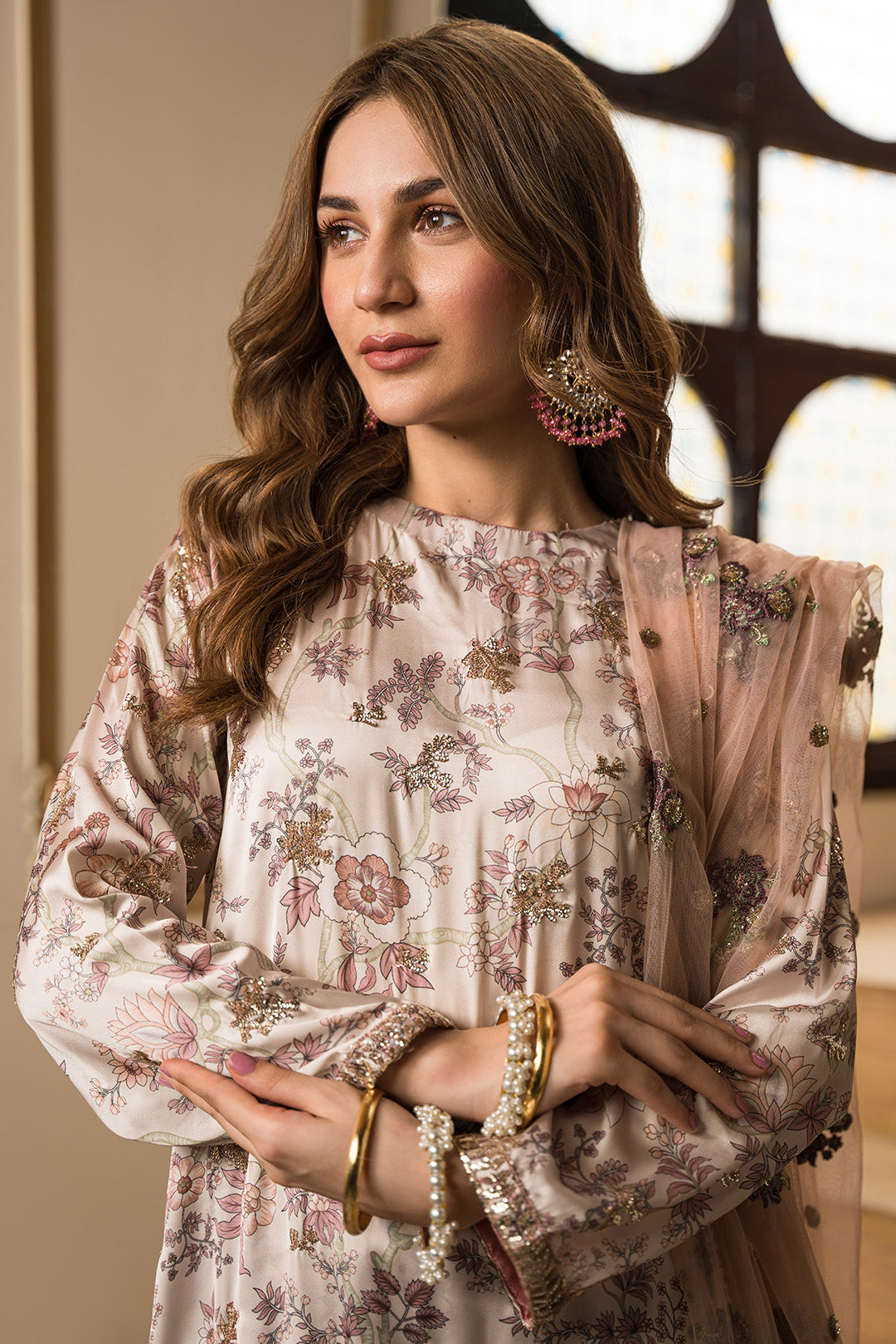 3 Piece - Embroidered Digital Printed Shamoz Silk Suit L1018 DeCLARE 3 Piece - Embroidered Digital Printed Shamoz Silk Suit L1018 DeCLARE