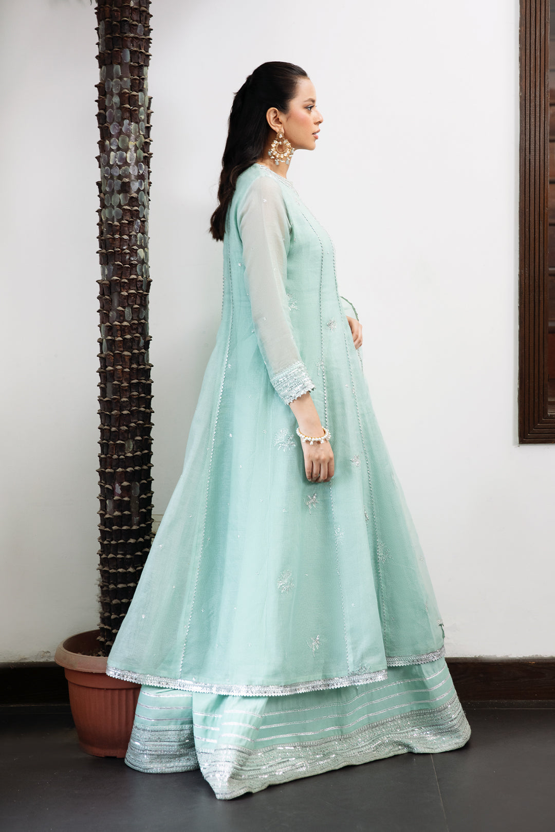 2 Piece - Embroidered Cotton Net Suit L1152 2 Piece - Embroidered Cotton Net Suit L1152