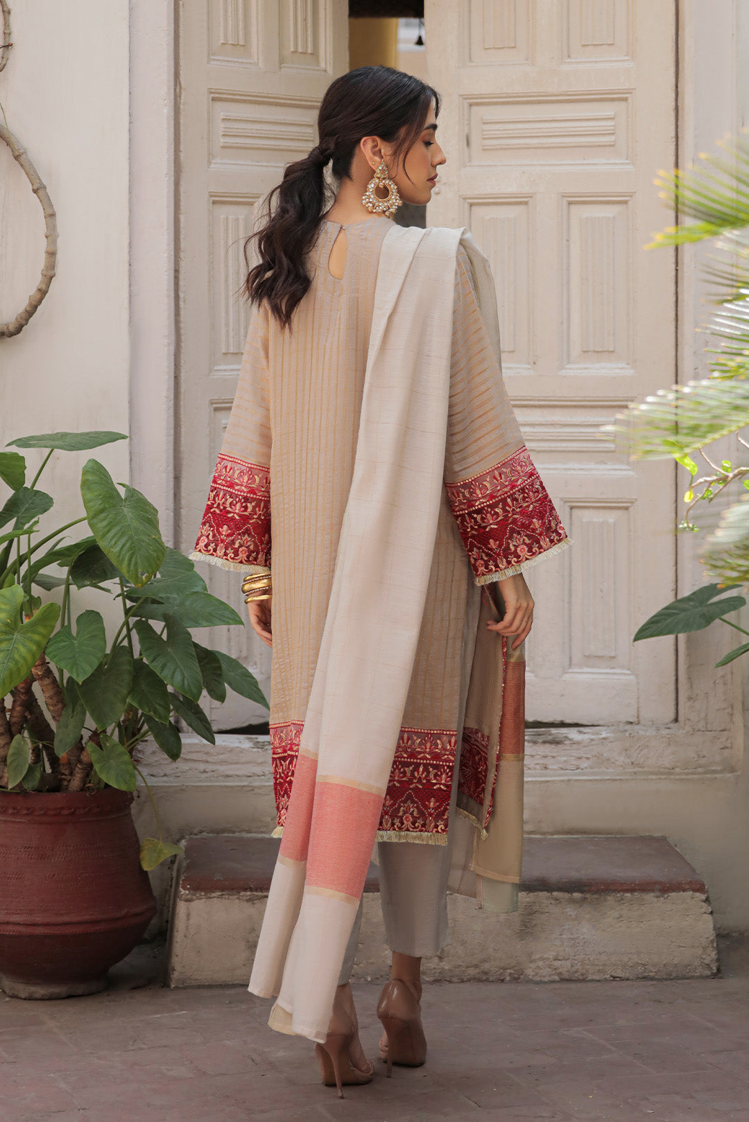 2 Piece - Dyed Embroidered Banarsi Suit L2687
