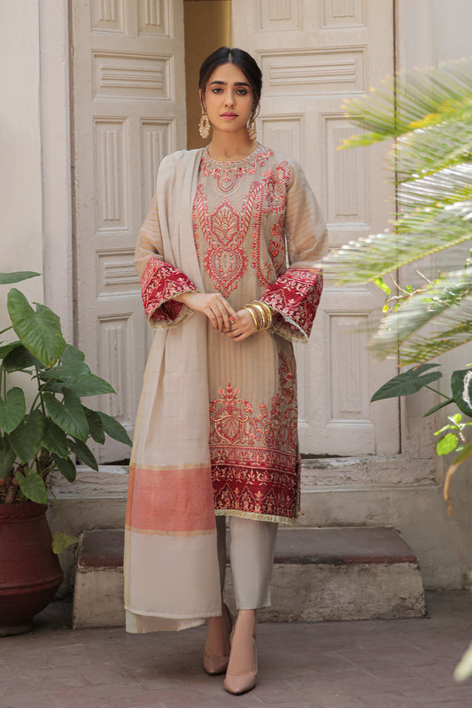 2 Piece - Dyed Embroidered Banarsi Suit L2687 (SO)