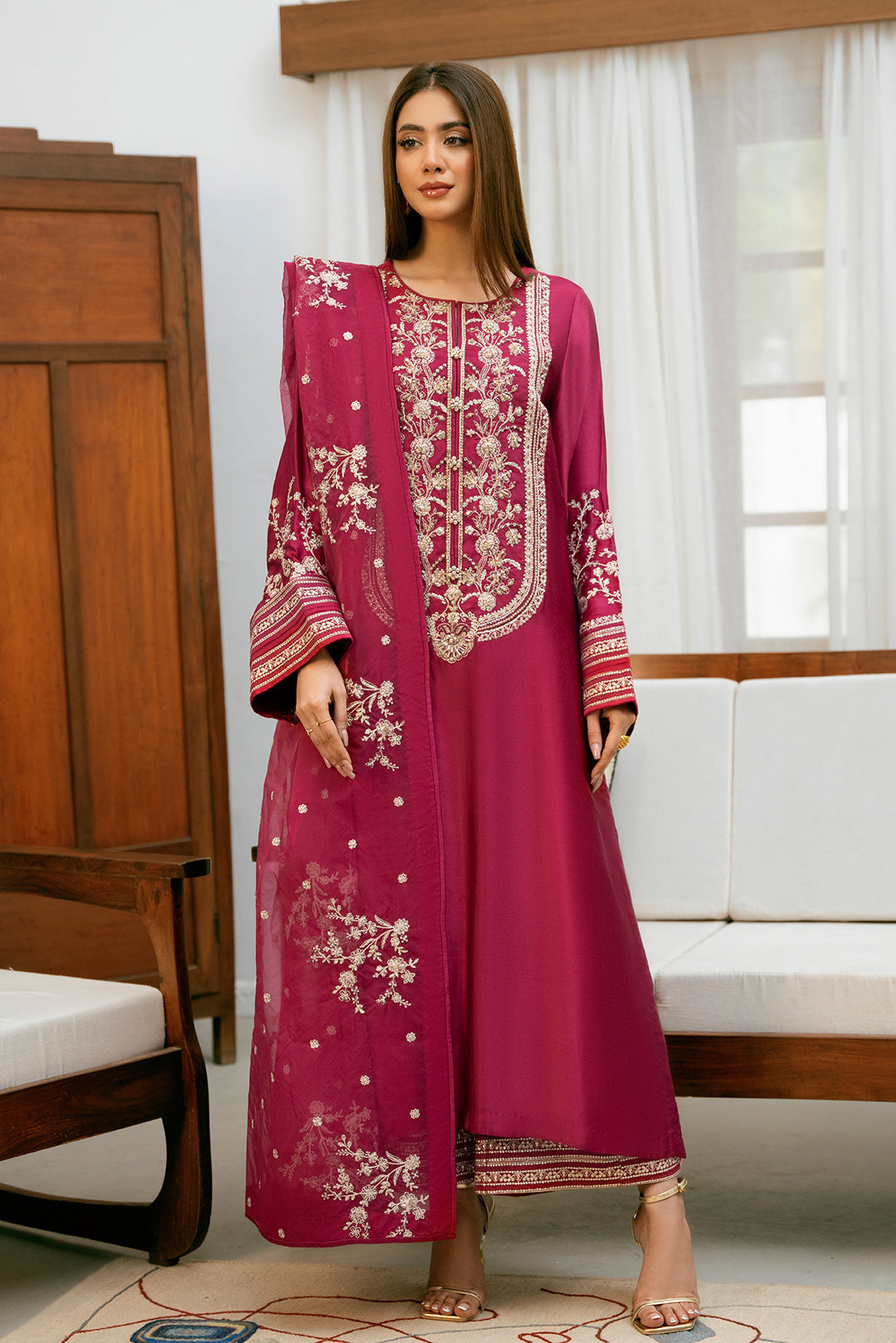 3 Piece - Premium Silk Suit LFP1114