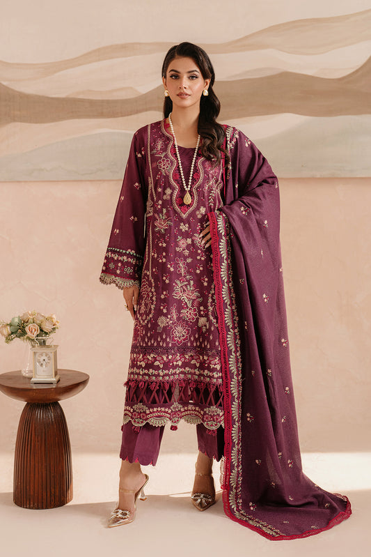 3 Piece - Embroidered Khaddar Suit LU01193