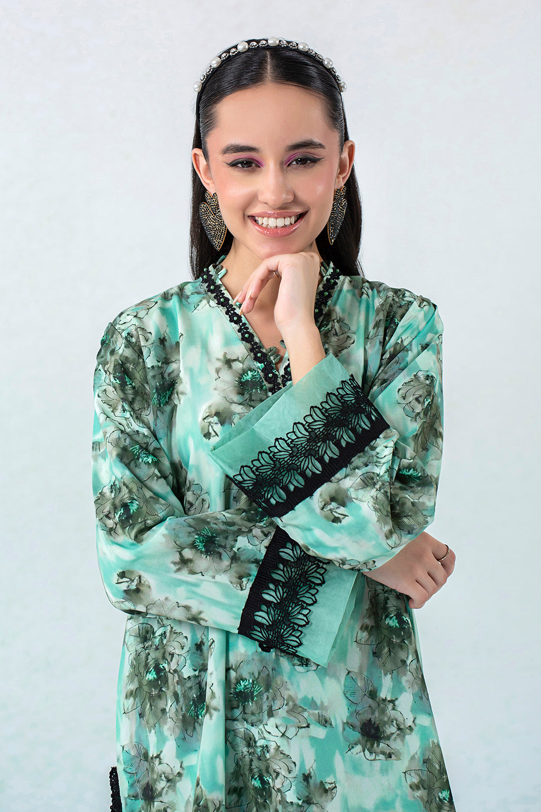 2 Piece - Digital Printed Lawn Silk Suit P001153 (SO)