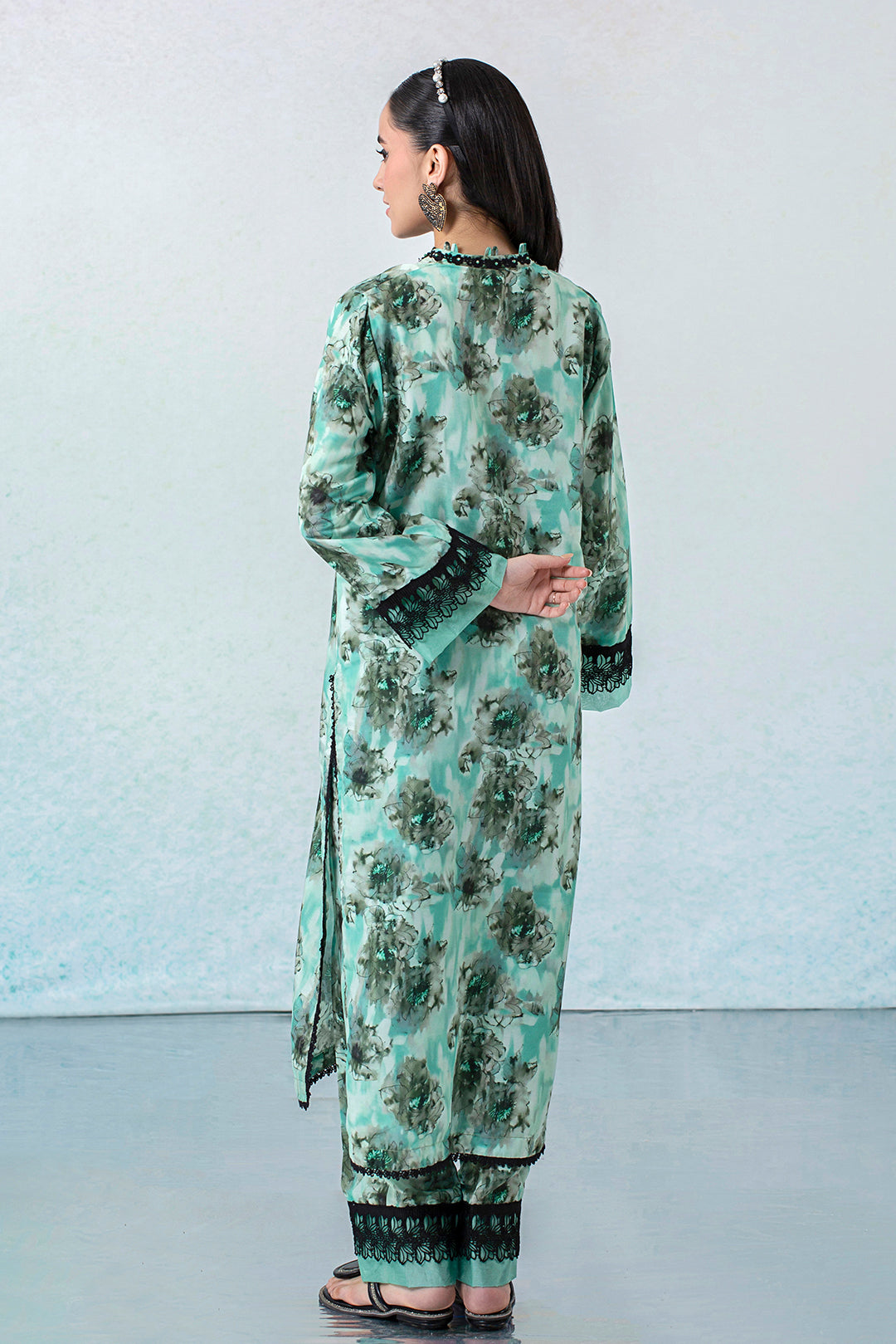 2 Piece - Digital Printed Lawn Silk Suit P001153 (SO)