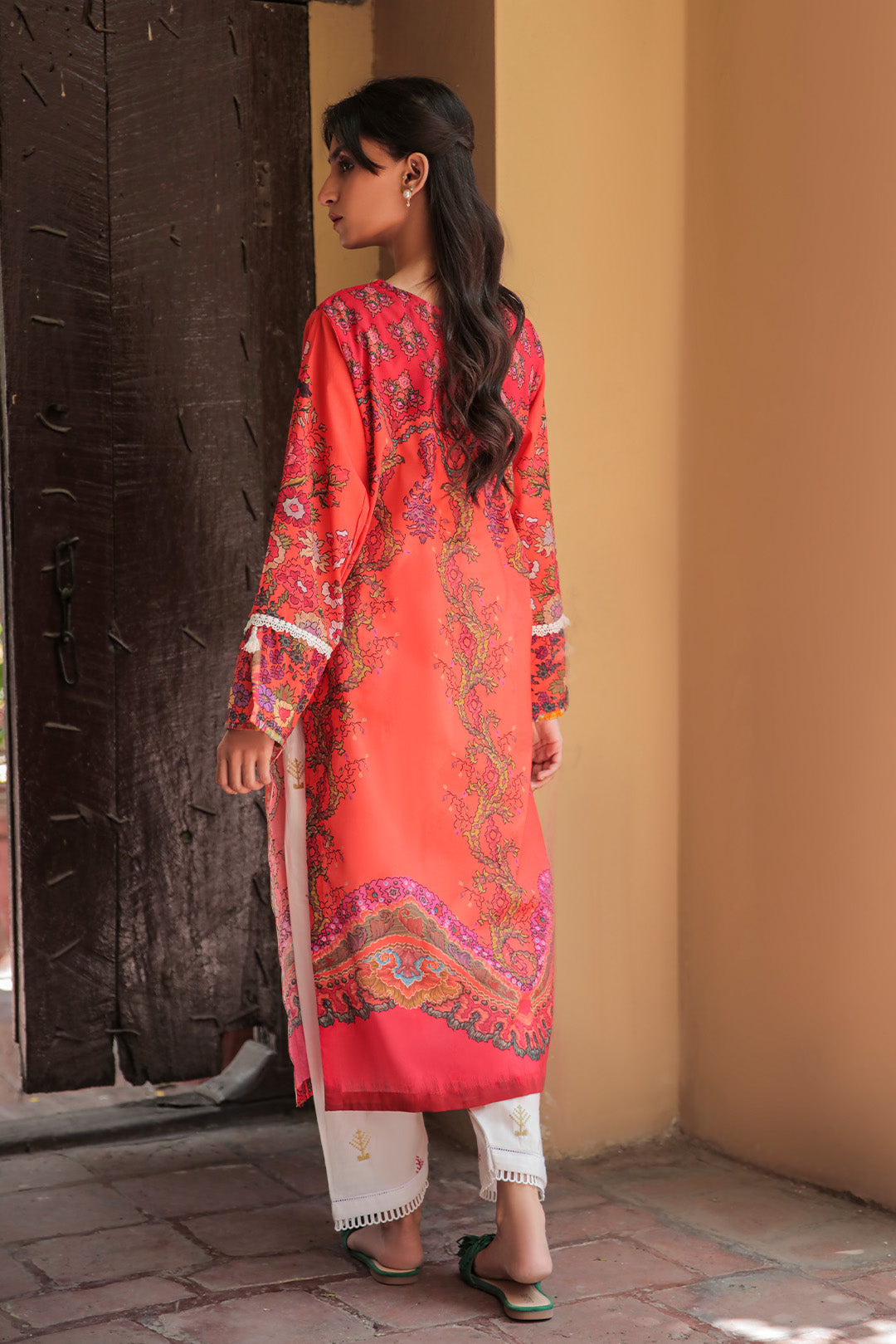 1 Piece - Embroidered Digital Printed Lawn Shirt P0438 (SO)