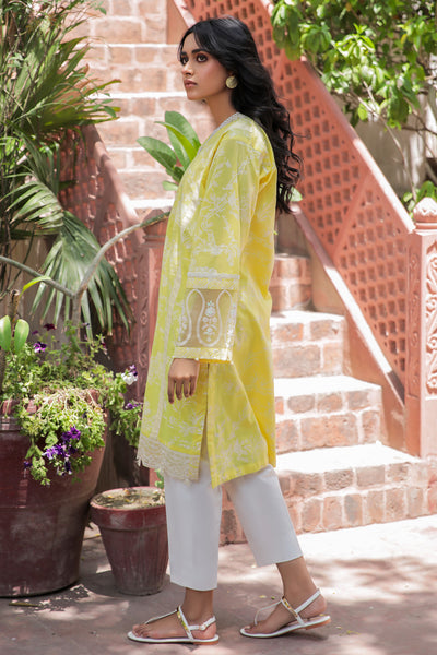 1 Piece - Embroidered Paste Printed Lawn Shirt P0443 (SO)